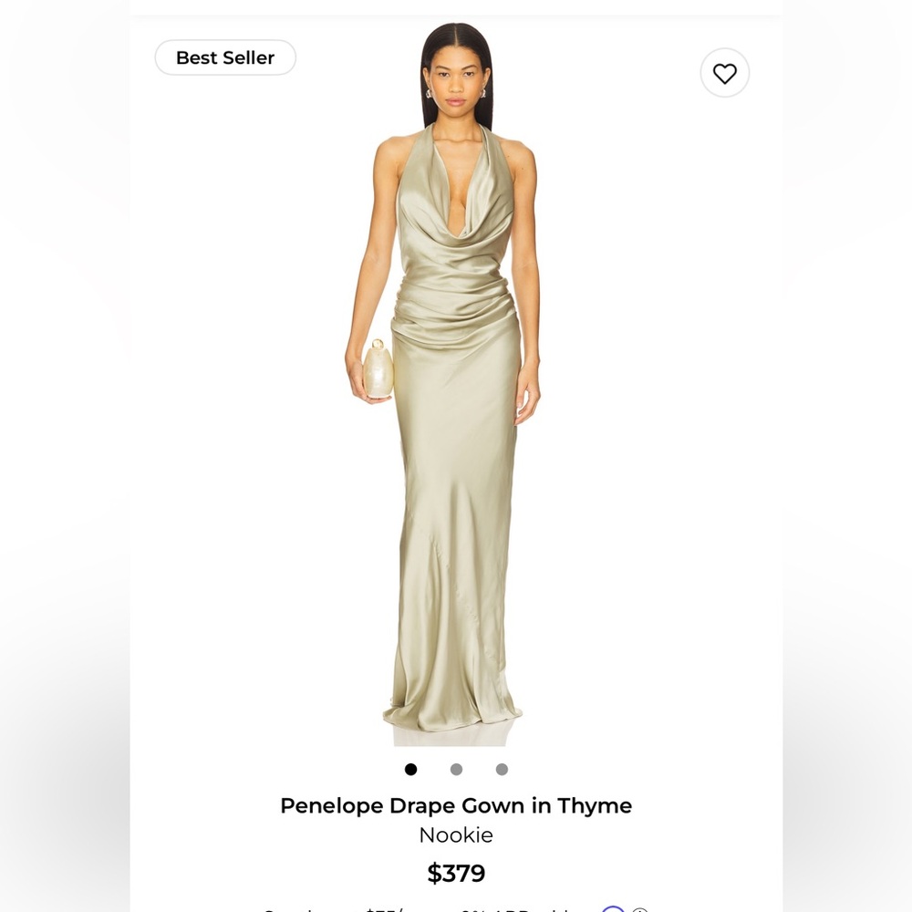 Nookie Penelope Drape Gown in Thyme
